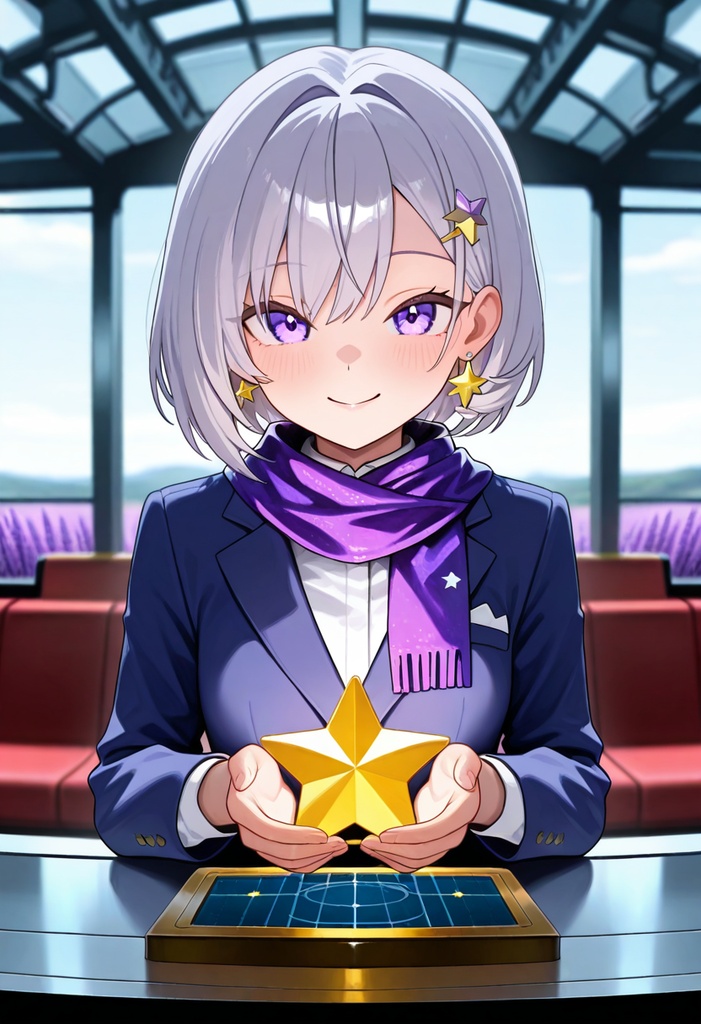 【AI生成/オリジナルキャラ】星詠ステラ 衣装違いイラスト集 Vol.1 - プラネタリウムスタッフ・アイドル・天文台職員など10種の衣装50枚