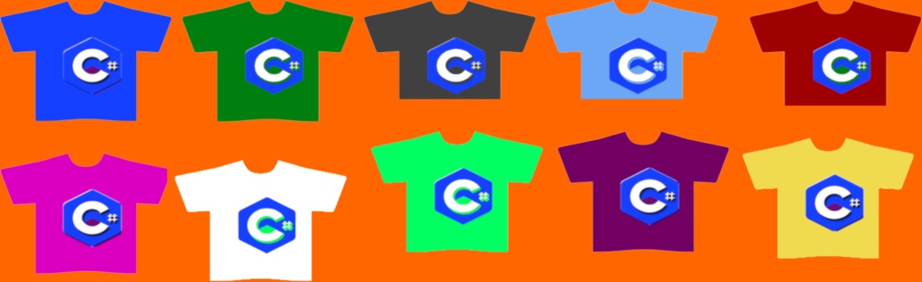 C#, JavaScript, and Python T-Shirts for VRoid Studio