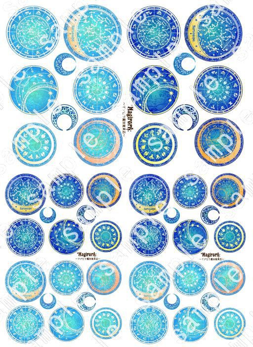 Ａ６レジンシート　マジロラさんデザイン星図青