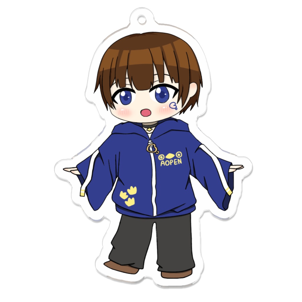 自分で描きましたアクキー　ver.あおとくん