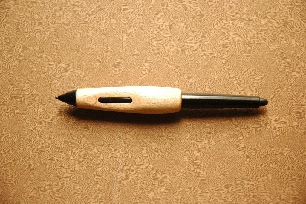 【倒立・エルゴ】葉車堂 グレイングリップ ERGO 倒立タイプ 【Wacom用木製グリップ】