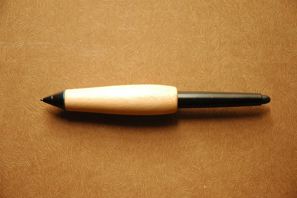 【倒立・エルゴ】葉車堂 グレイングリップ ERGO 倒立タイプ 【Wacom用木製グリップ】