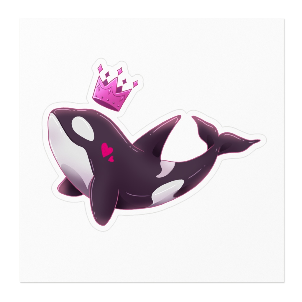 推し色シャチステッカー(全7色)