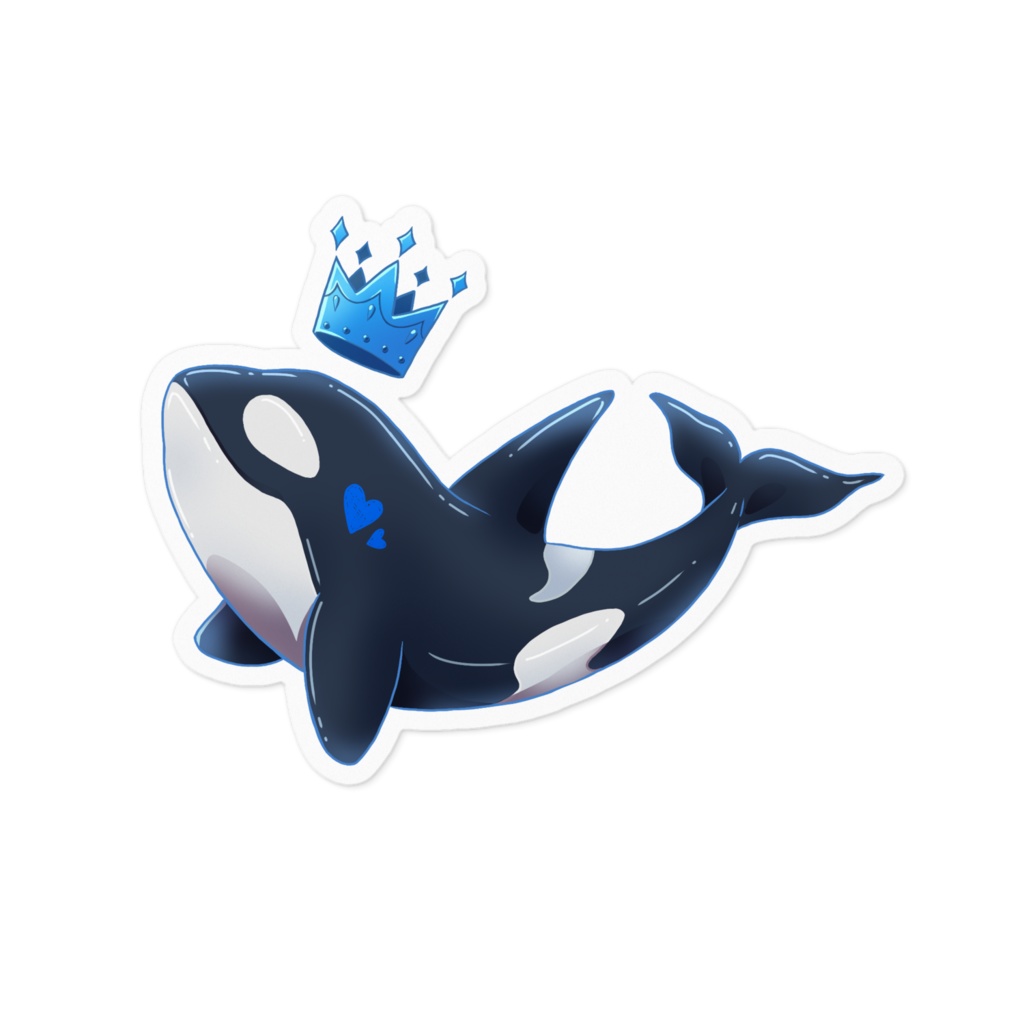 推し色シャチステッカー(全7色)