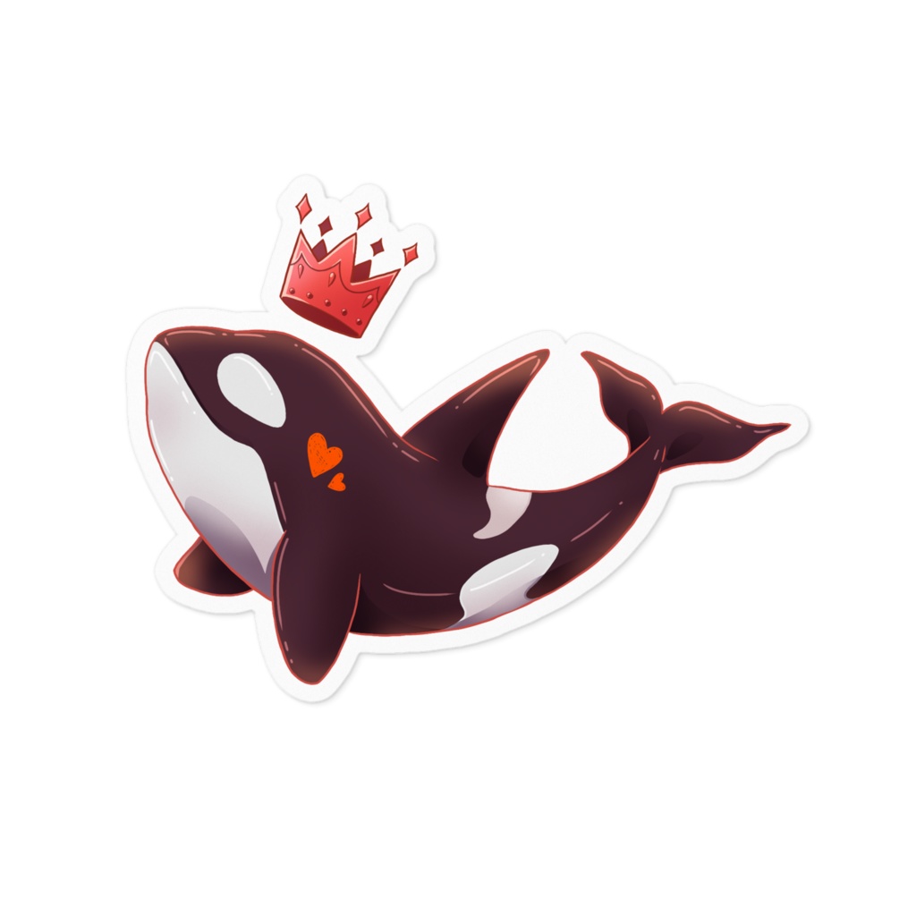 推し色シャチステッカー(全7色)