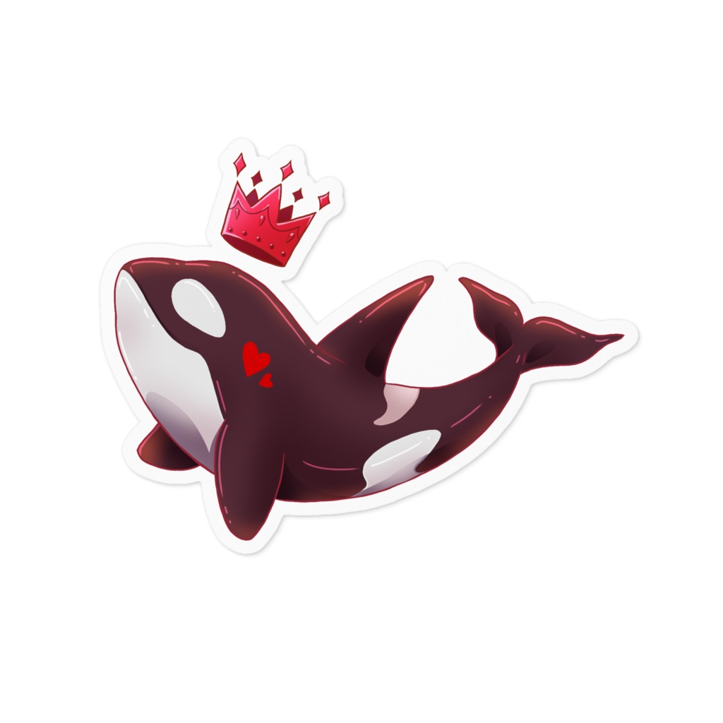 推し色シャチステッカー(全7色)