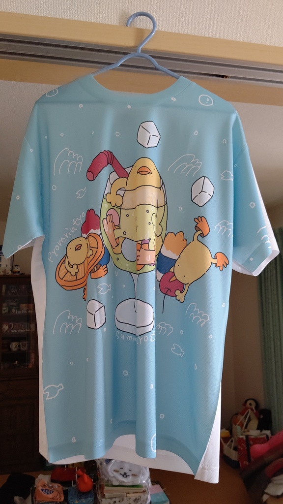 夏は涼しくぴよTシャツ