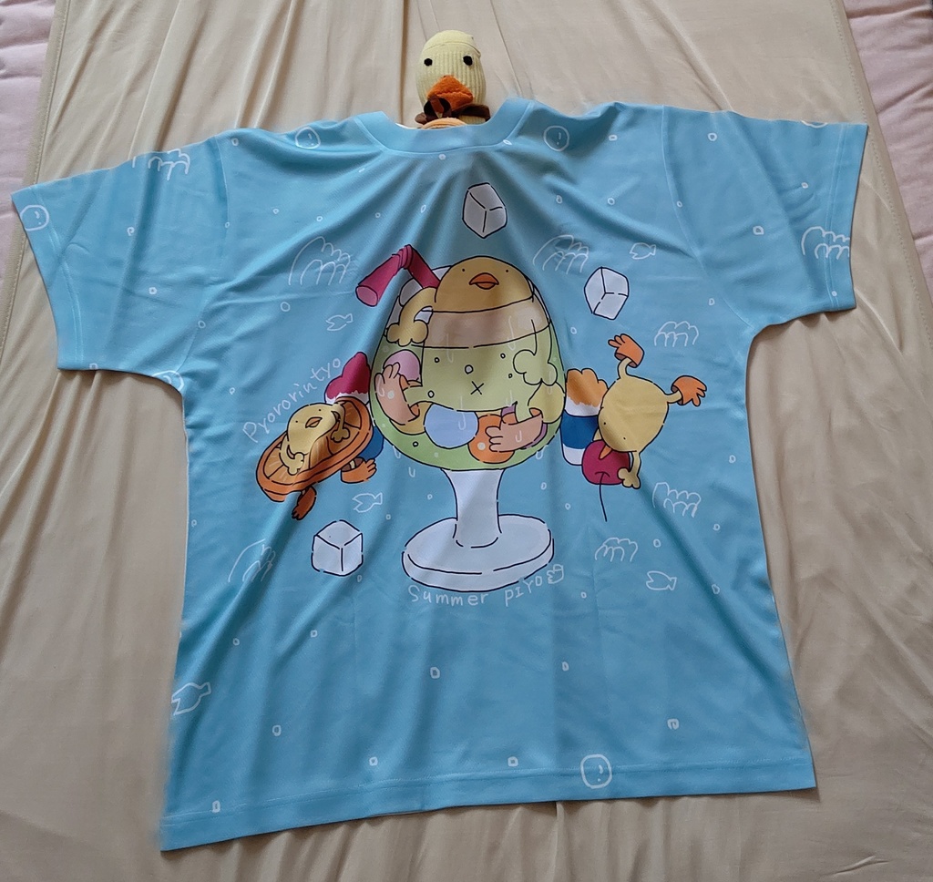 夏は涼しくぴよTシャツ