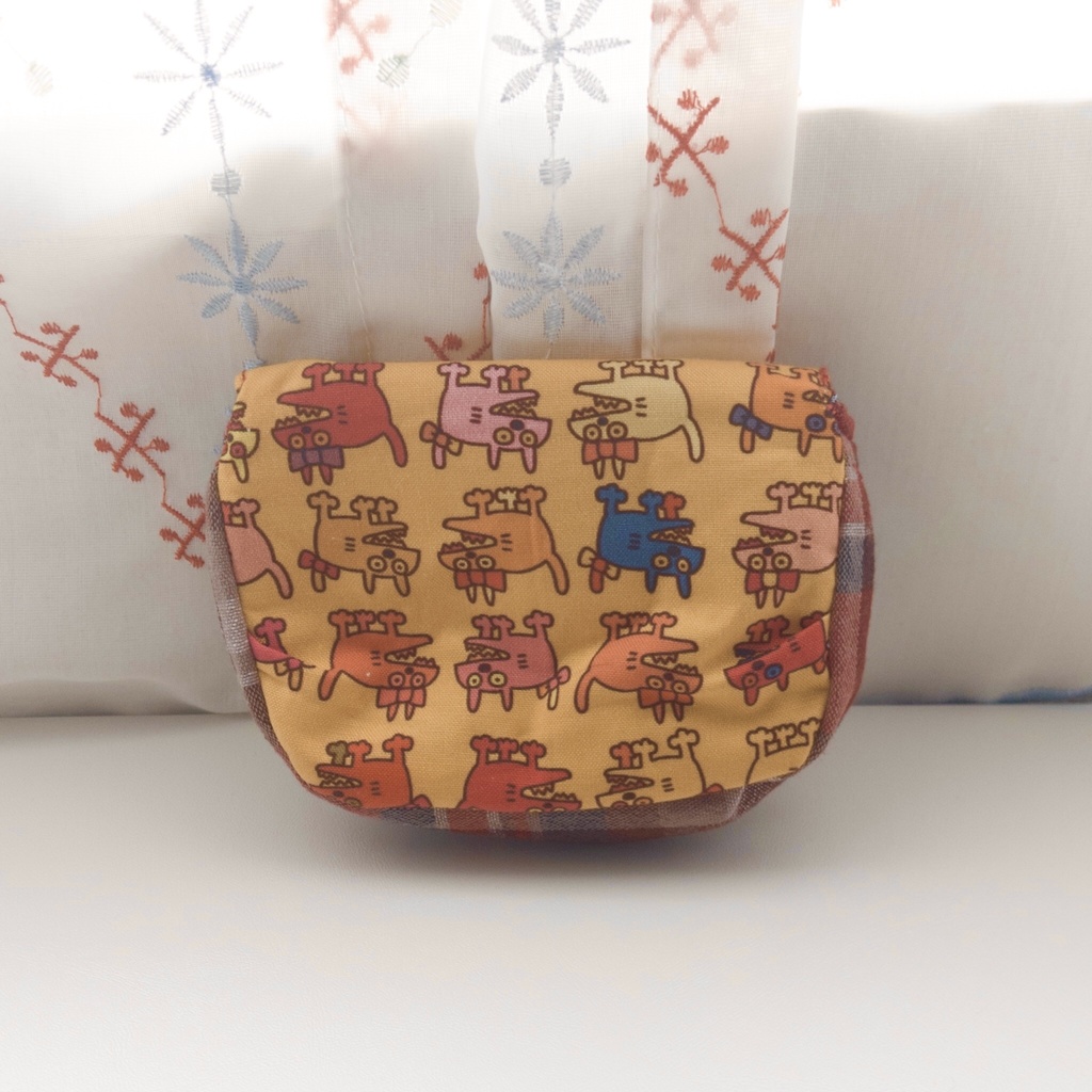 おしゃれなキテレツねこのスナップボタンポーチ(sold out)