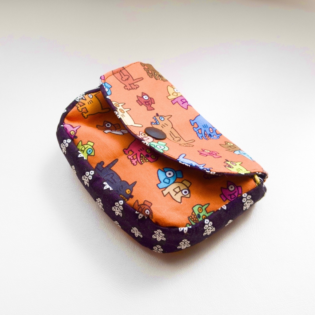 キテレツねこのスナップボタンポーチ(sold out)