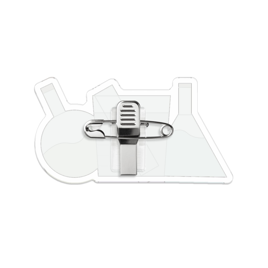 フラスコアクリルバッジ