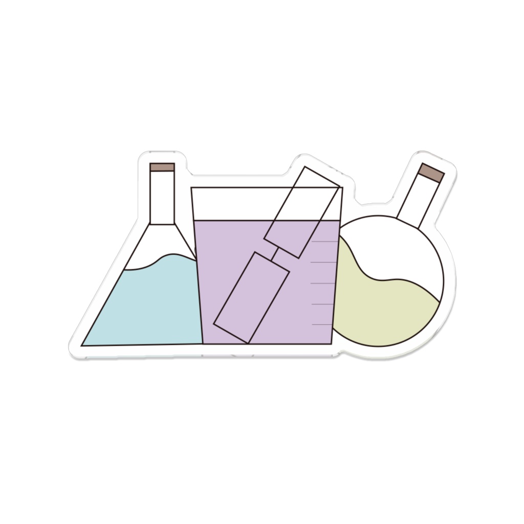 フラスコアクリルバッジ
