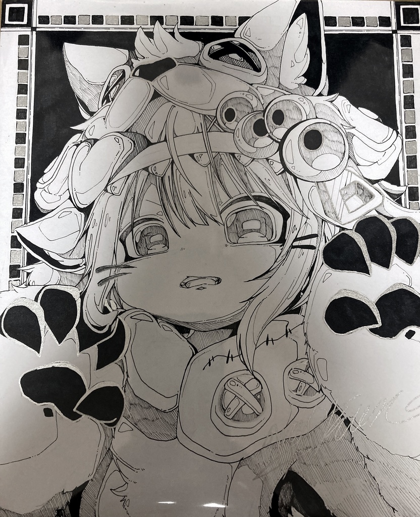 メイドインアビス オオカミ ナナチ イラスト 色紙「中」 