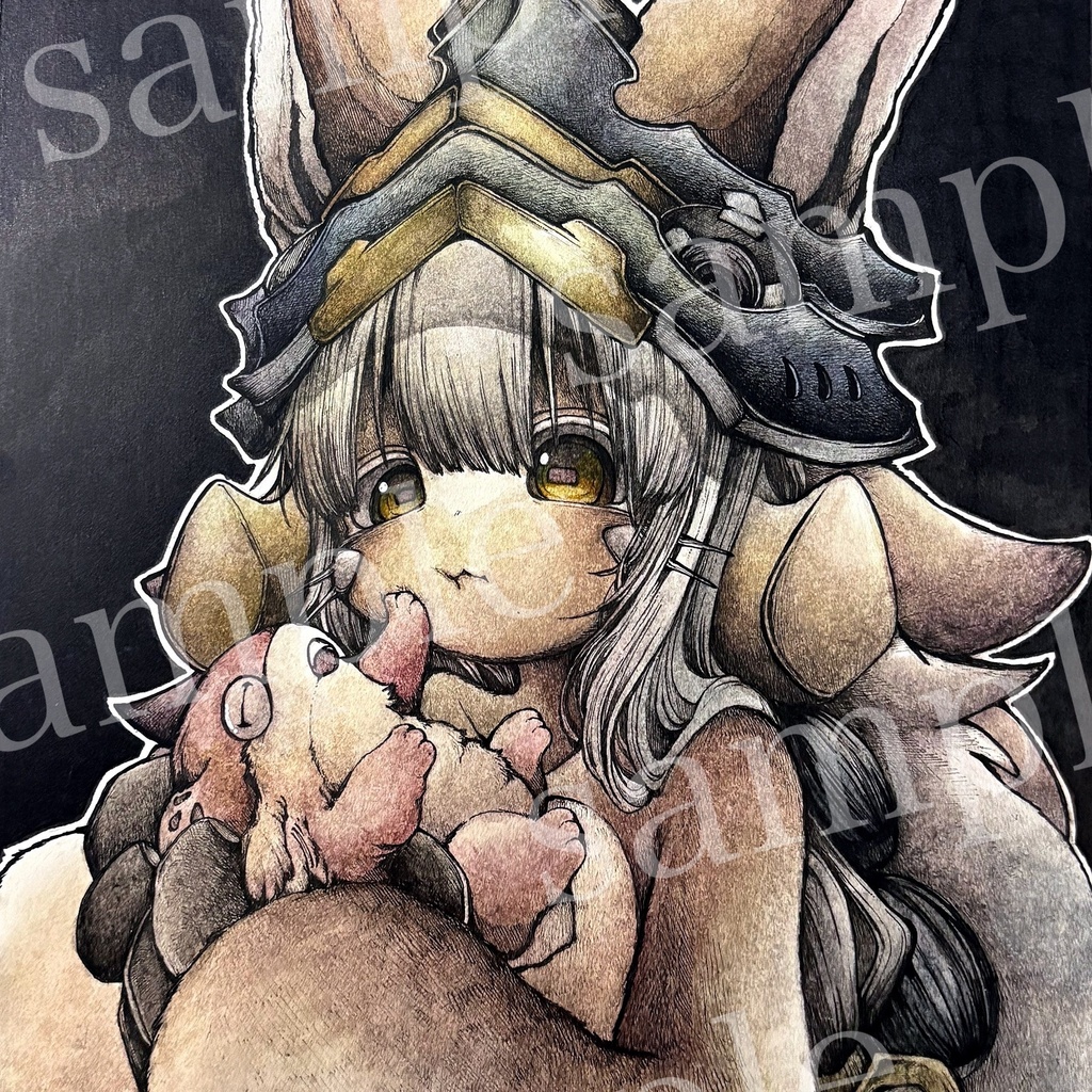 メイドインアビス ナナチ&メイニャ 水彩画