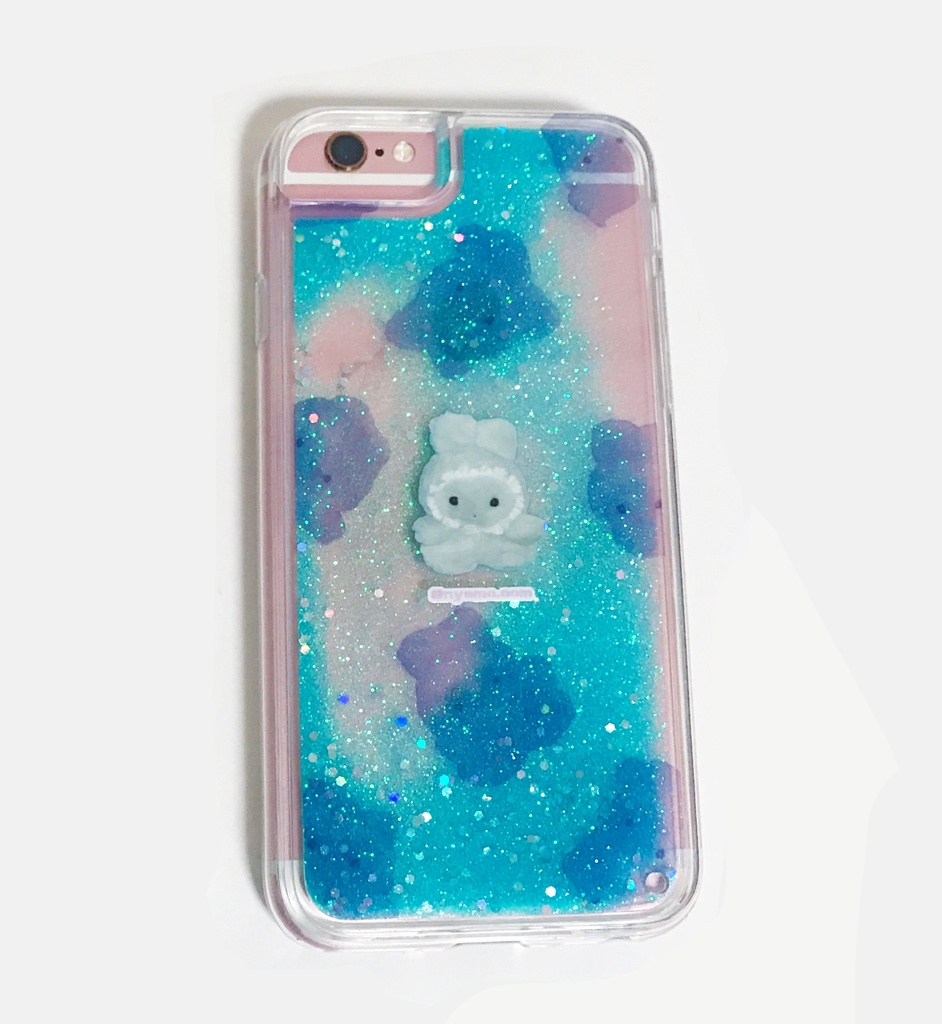 キラキラiPhoneケース ブルー