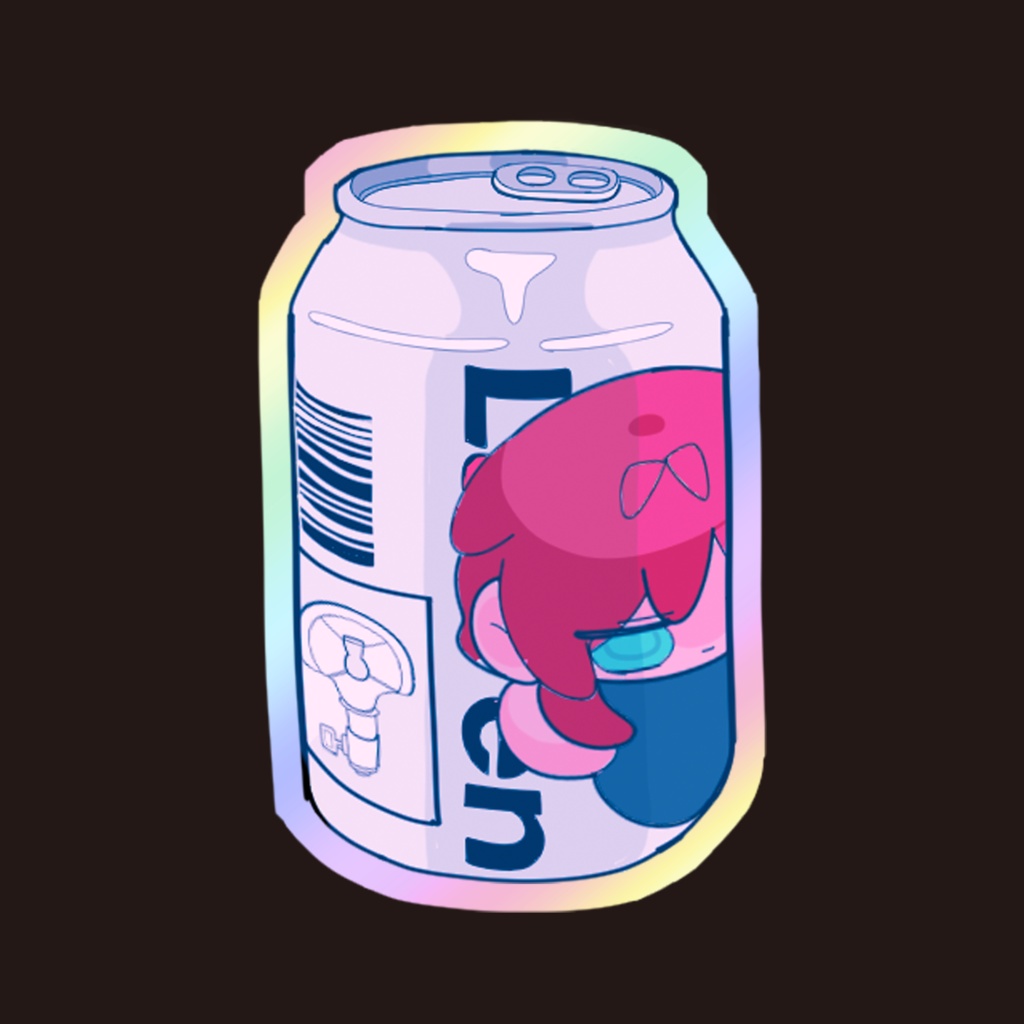 オーロラステッカー　缶