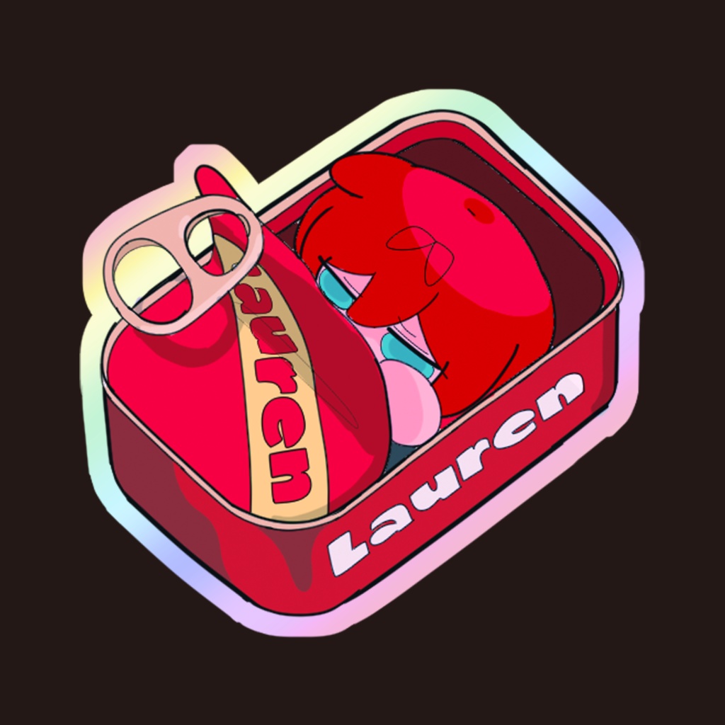 オーロラステッカー　缶詰
