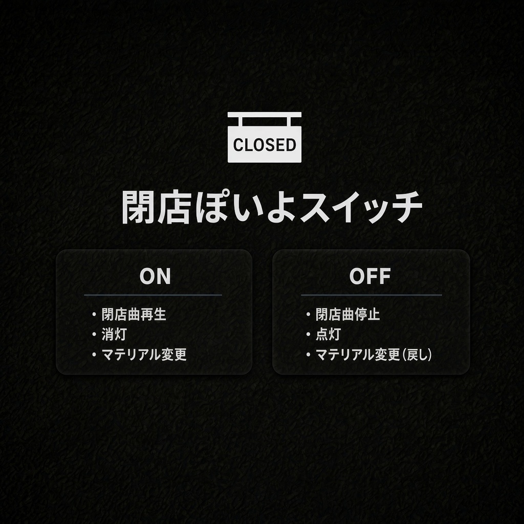 【VRCイベント向け】閉店ぽいよスイッチ