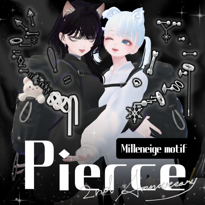 【5アバター対応】pierce SET【VRChat】
