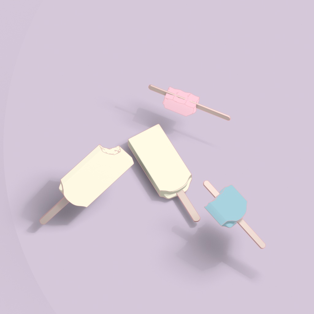 お菓子: 食べかけ棒アイス / ice cream