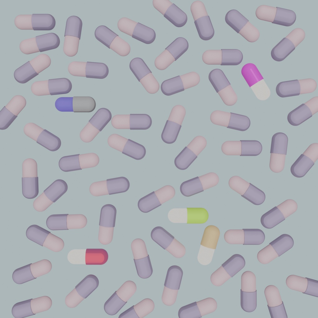 薬: 使いかけカプセル薬PTPシート / capsule medicine sheet