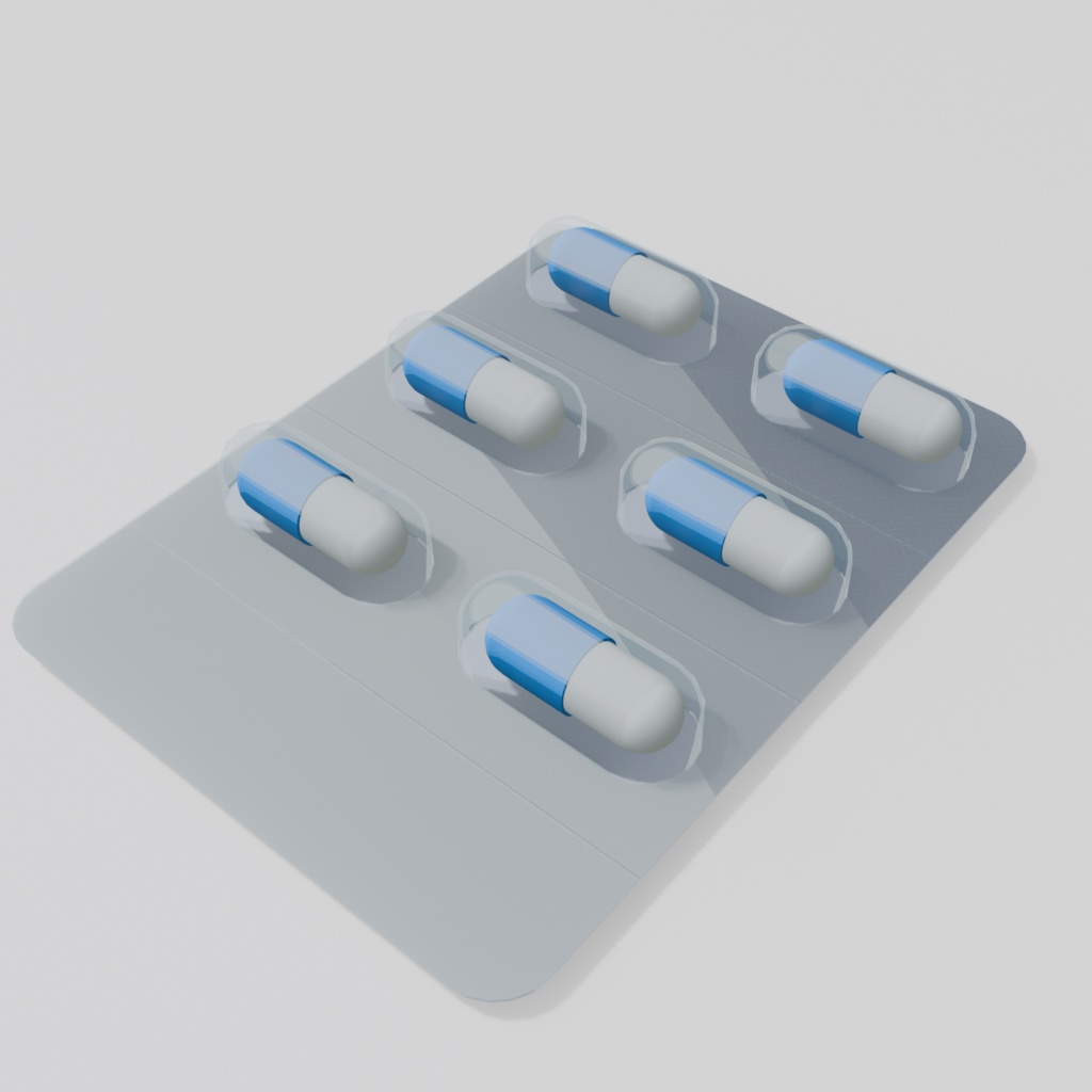 薬: 使いかけカプセル薬PTPシート / capsule medicine sheet