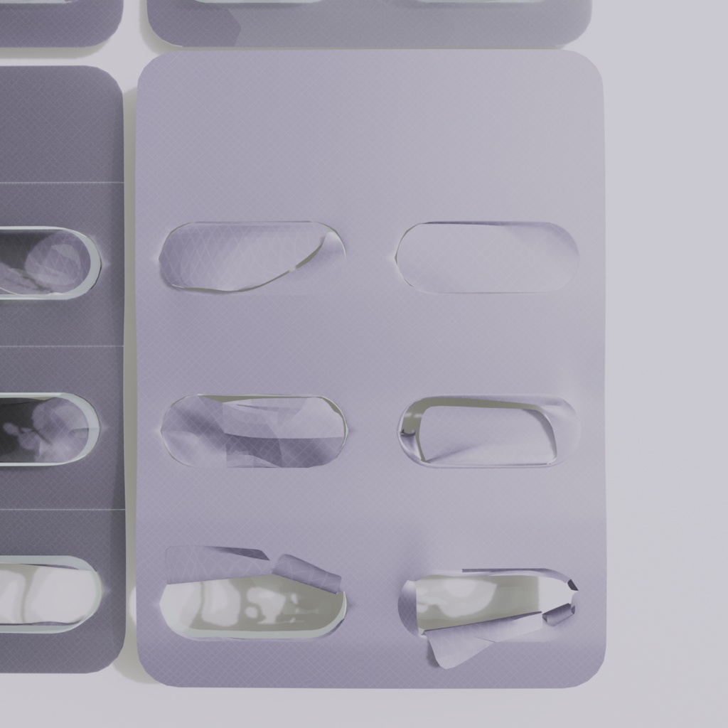 薬: 使いかけカプセル薬PTPシート / capsule medicine sheet