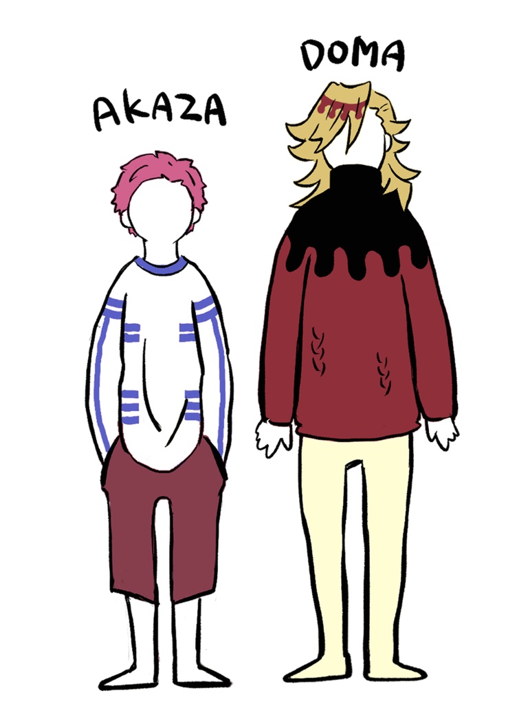 童磨と猗窩座 スウェット