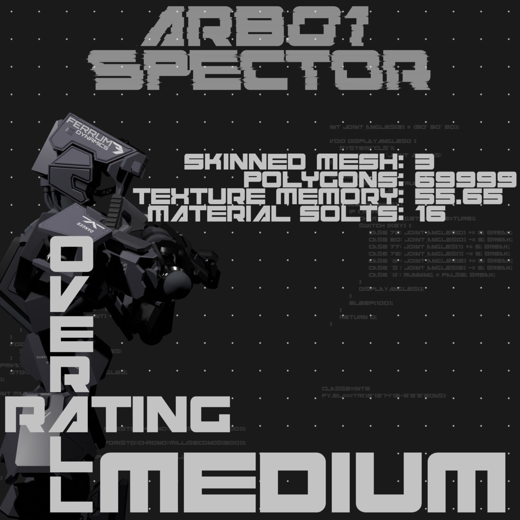 A.R.B-01SPECTOR[VRchat向け3Dアバター] - 田中重工業 - 2/2