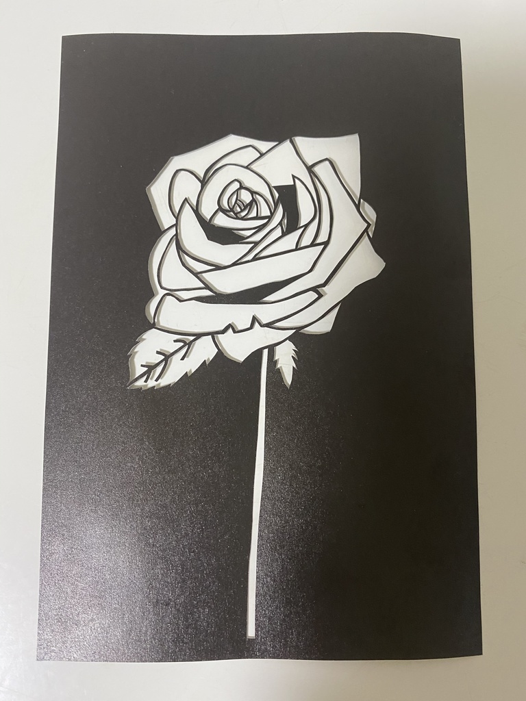 薔薇の切り絵