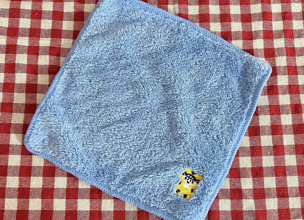 とらちゃん刺繍ふわふわはんかち