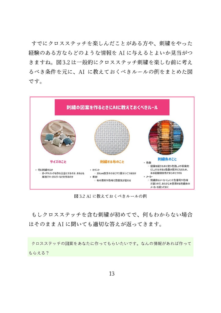 ハンドメイドの世界でもAIが使いたい! Let's start cross stitch!