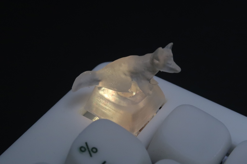 立体動物キーキャップ(キツネ)