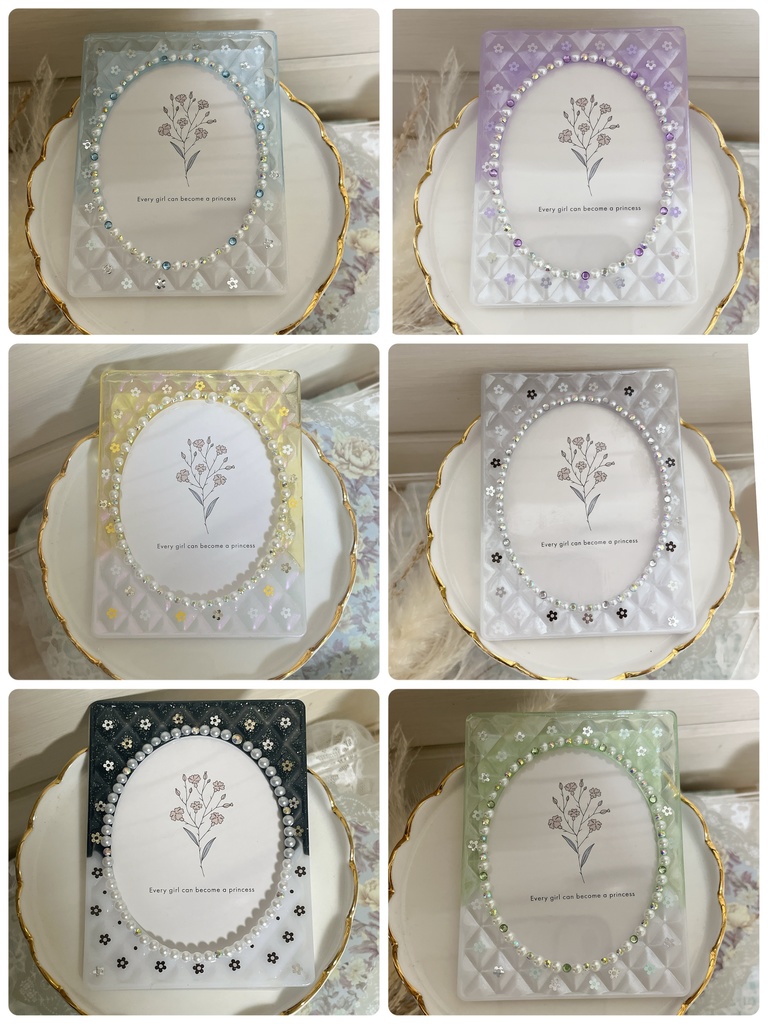 トレカケースデコ 硬質ケースデコ キルティング フラワー B8