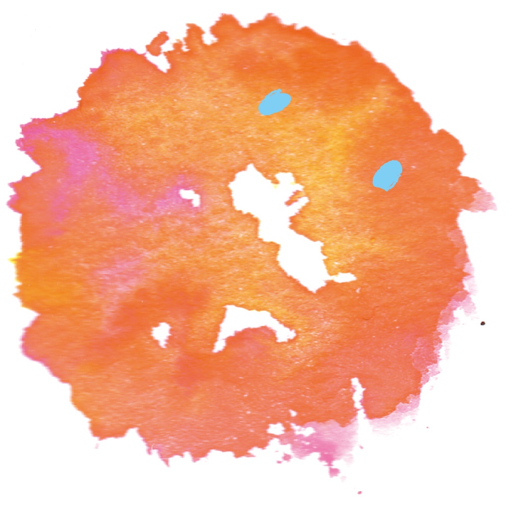 滲みの染みのカラフルトート