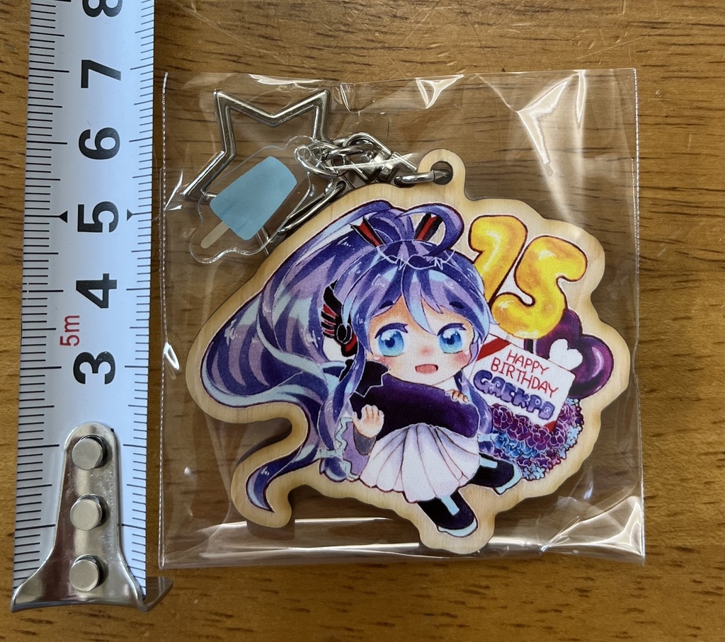 がくぽさん15th anniversaryウッドキーホルダー
