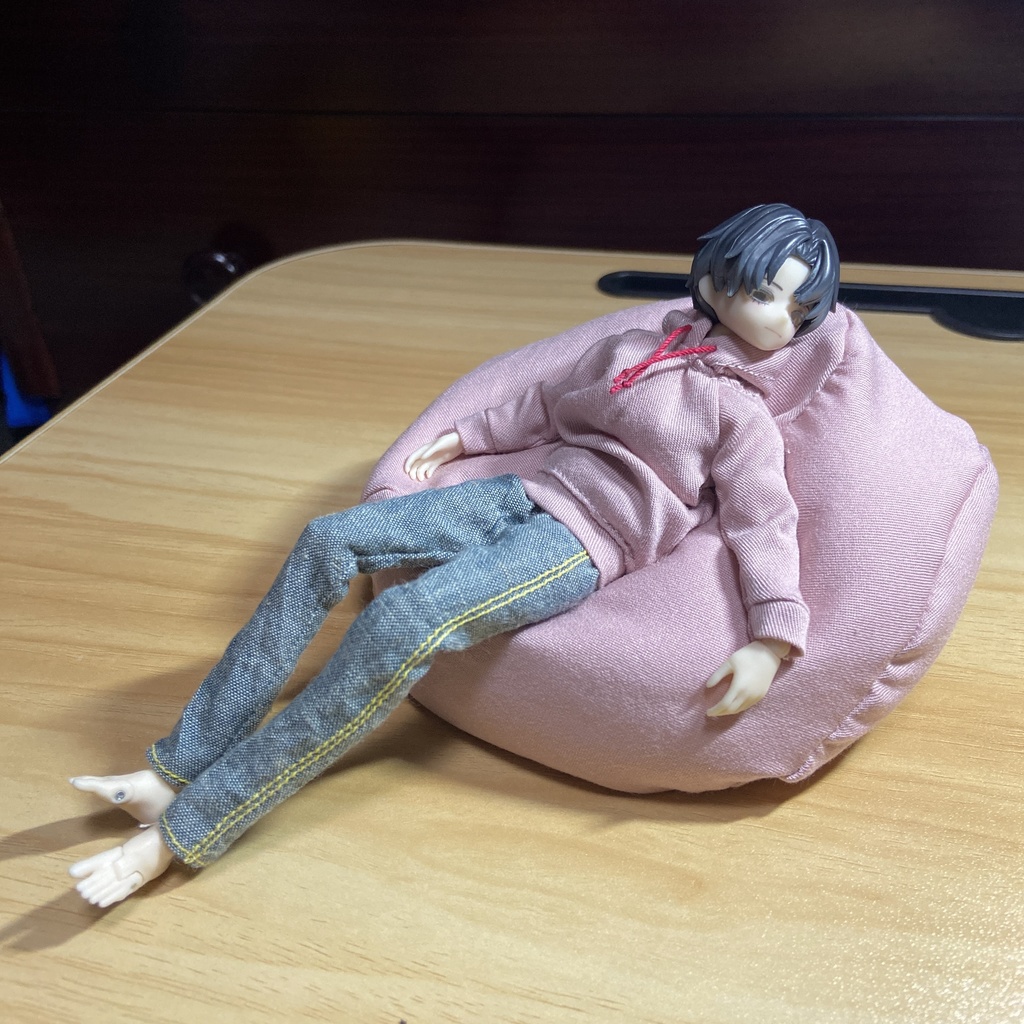 ハンドメイド・ドール用リラックスビーズクッション 約12cm