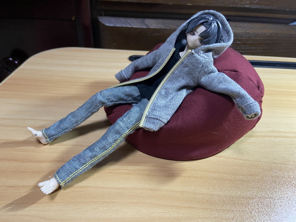 ハンドメイド・ドール用リラックスビーズクッション 約12cm