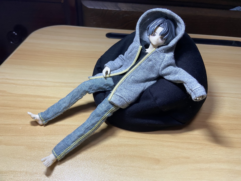 ハンドメイド・ドール用リラックスビーズクッション 約12cm 