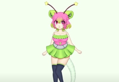 Live2D VTube Studio Model - Alien Mouse Girl