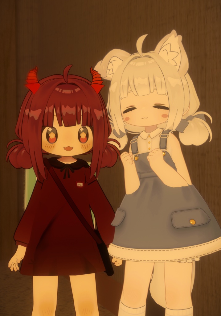 ぱっつんお団子ヘアー(キプフェル・まめひなた向け)【ギミック付き】