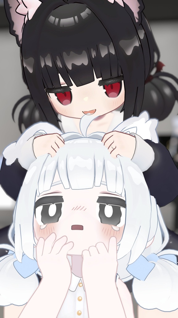 ぱっつんお団子ヘアー(キプフェル・まめひなた向け)【ギミック付き】