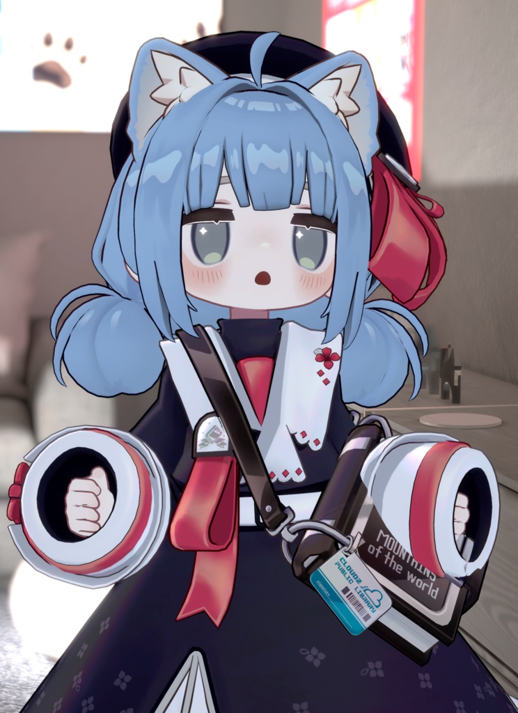 ぱっつんお団子ヘアー(キプフェル・まめひなた向け)【ギミック付き】