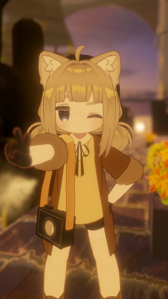 ぱっつんお団子ヘアー(キプフェル・まめひなた向け)【ギミック付き】