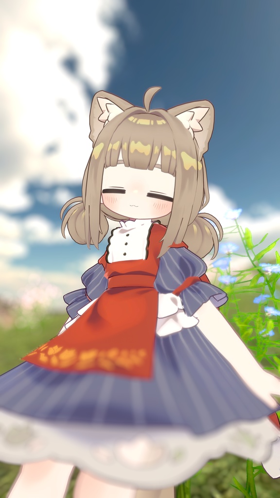 ぱっつんお団子ヘアー(キプフェル・まめひなた向け)【ギミック付き】