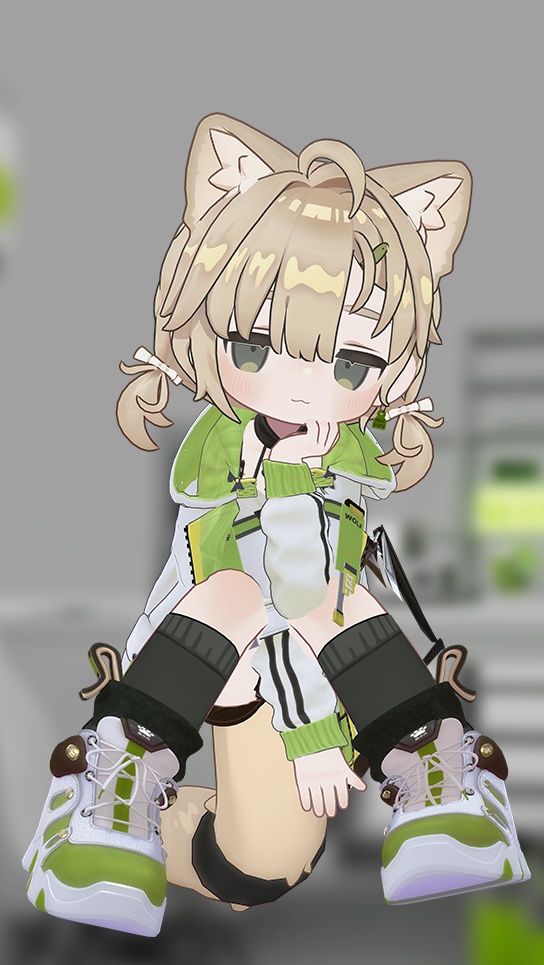 ゆるポップツインヘアー(キプフェル・まめひなた向け)【ギミック付き】