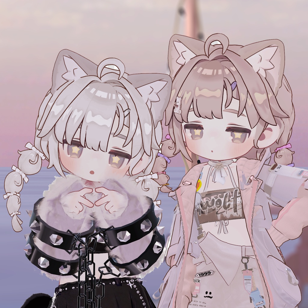 ゆるポップツインヘアー(キプフェル・まめひなた向け)【ギミック付き】