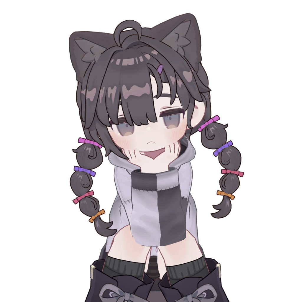 ゆるポップツインヘアー(キプフェル・まめひなた向け)【ギミック付き】