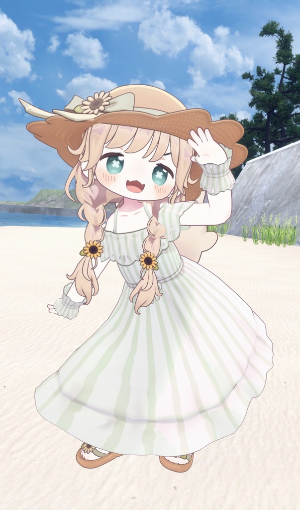オフショルワンピ＆ゆるみつあみ [複数アバター対応] 缩略图 22