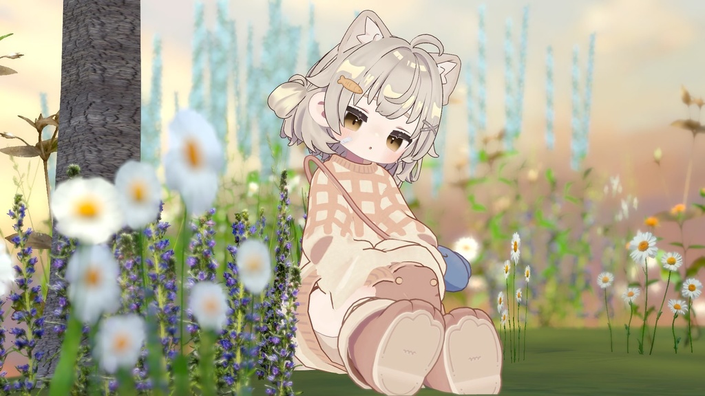 ゆるポップお団子ヘアー(キプフェル・まめひなた向け)【ギミック付き】